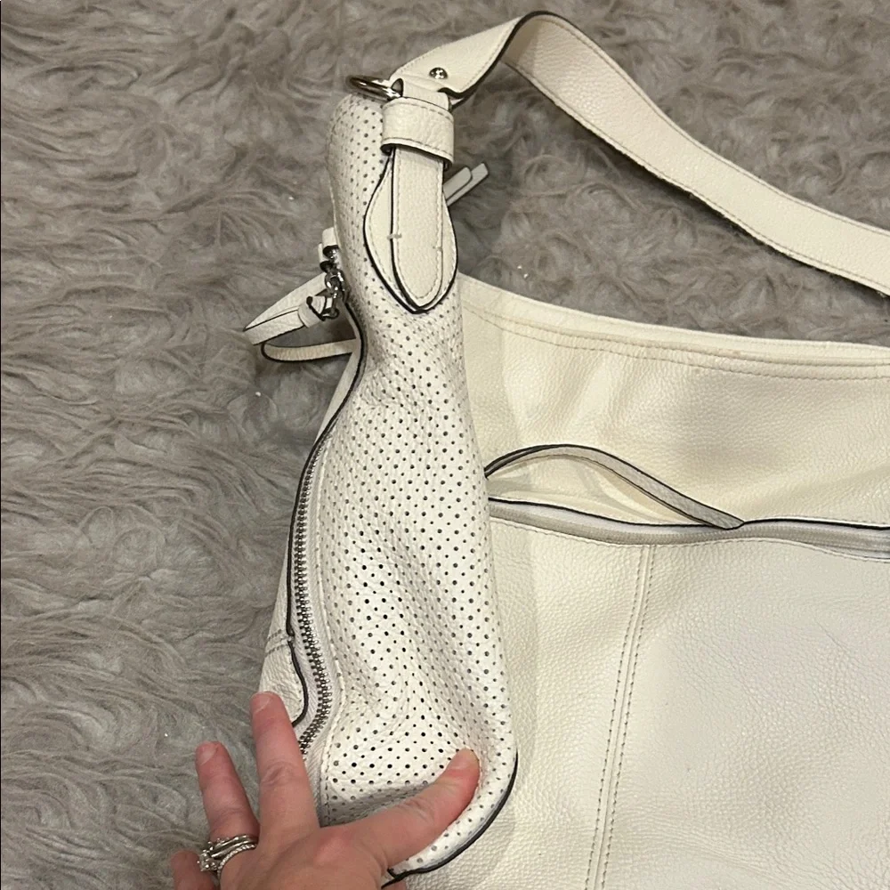 Franco‎ Sarto White Pleather Hobo Bag